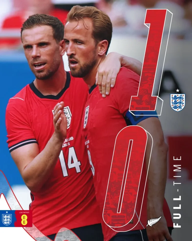 Harry Kane membawa Inggris menang tipis atas Selandia Baru dalam laga pemanasan Piala Dunia 2026