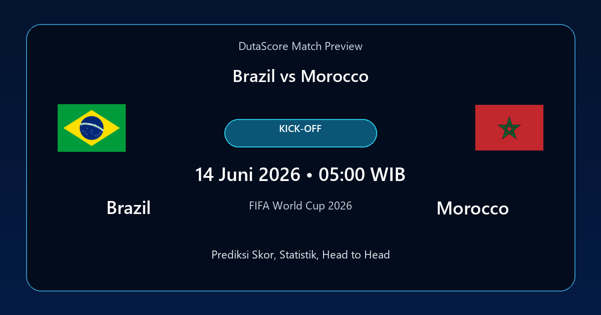 Prediksi Brazil vs Morocco