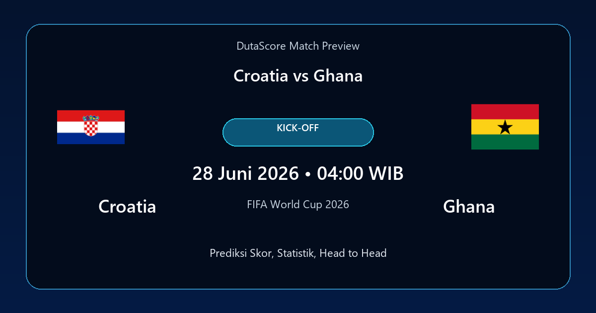 Prediksi Croatia vs Ghana