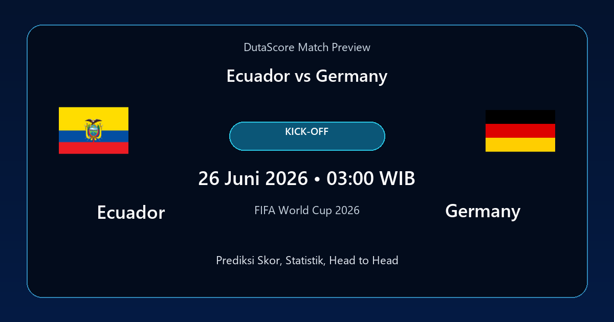 Prediksi Ecuador vs Germany