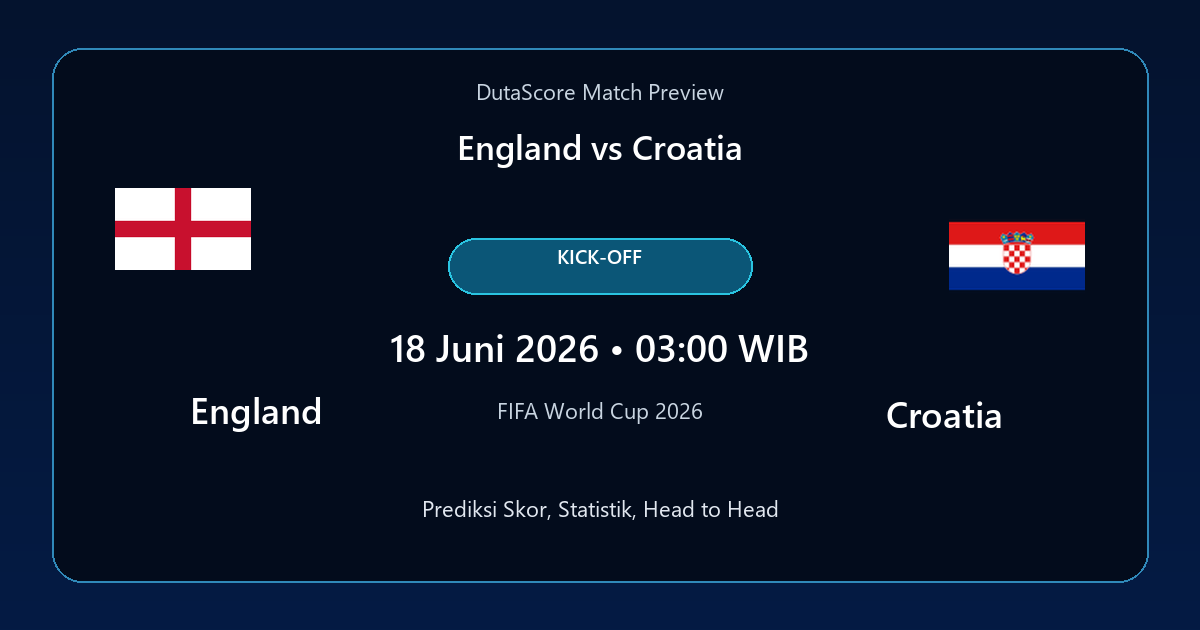 Prediksi England vs Croatia