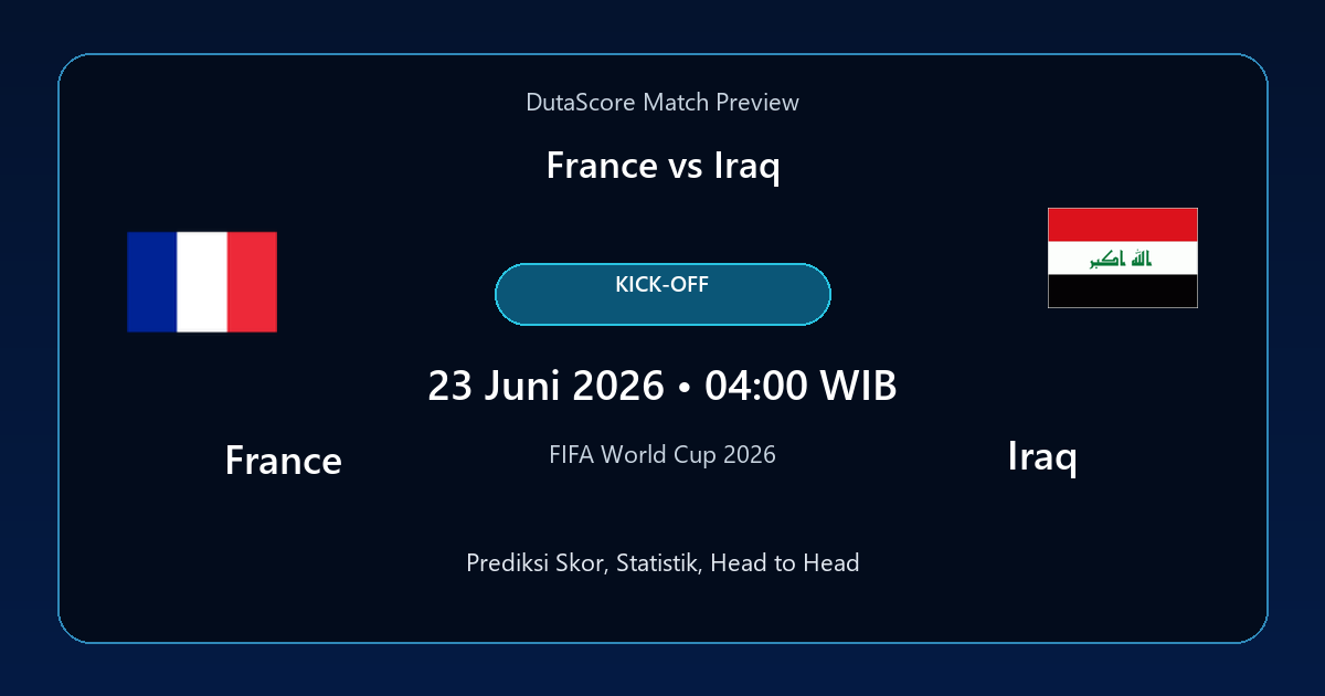 Prediksi France vs Iraq