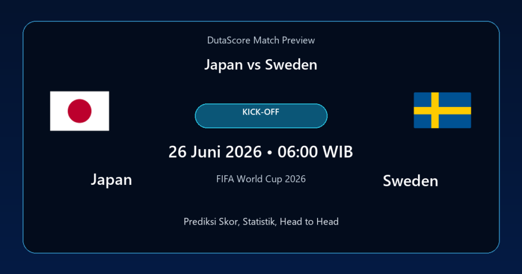 Prediksi Japan vs Sweden