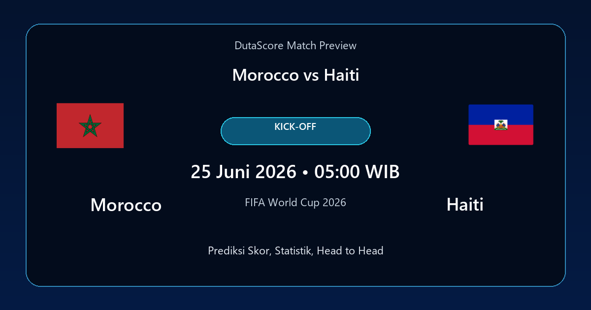 Prediksi Morocco vs Haiti