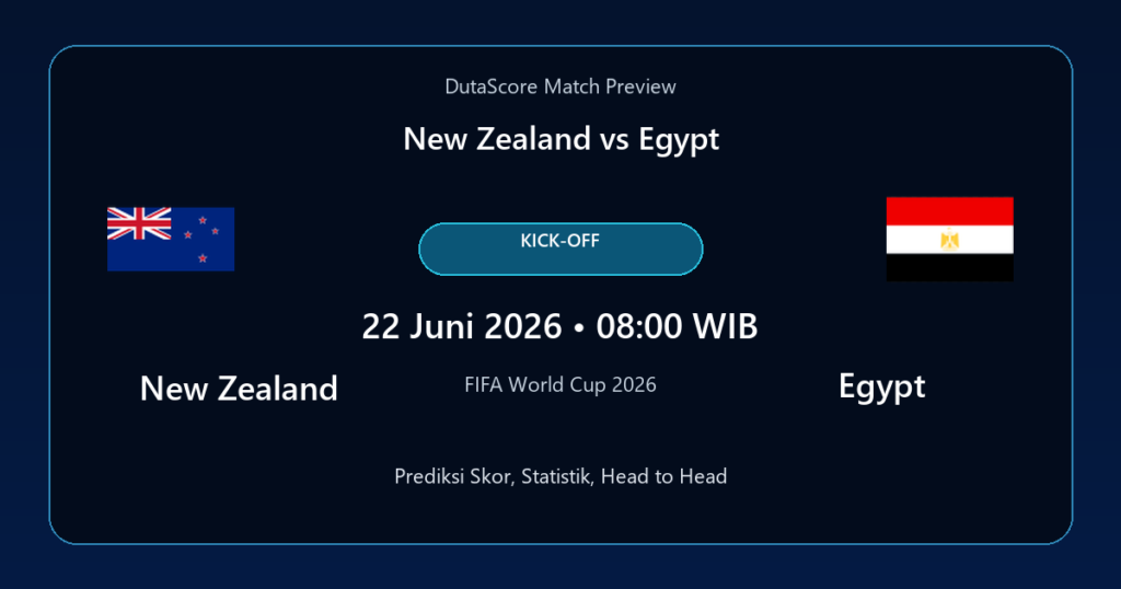 Prediksi New Zealand vs Egypt