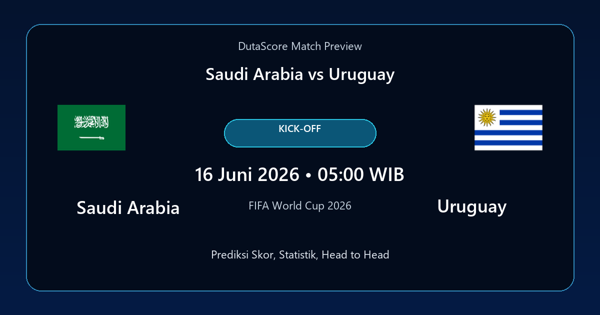 Prediksi Saudi Arabia vs Uruguay