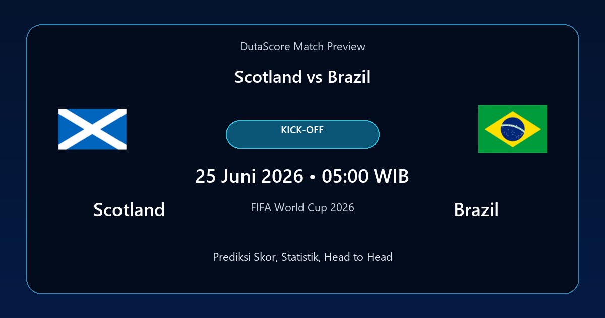 Prediksi Scotland vs Brazil