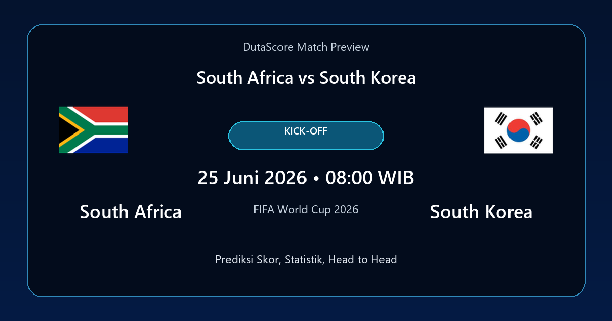 Prediksi South Africa vs South Korea