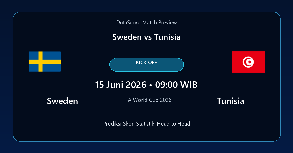 Prediksi Sweden vs Tunisia