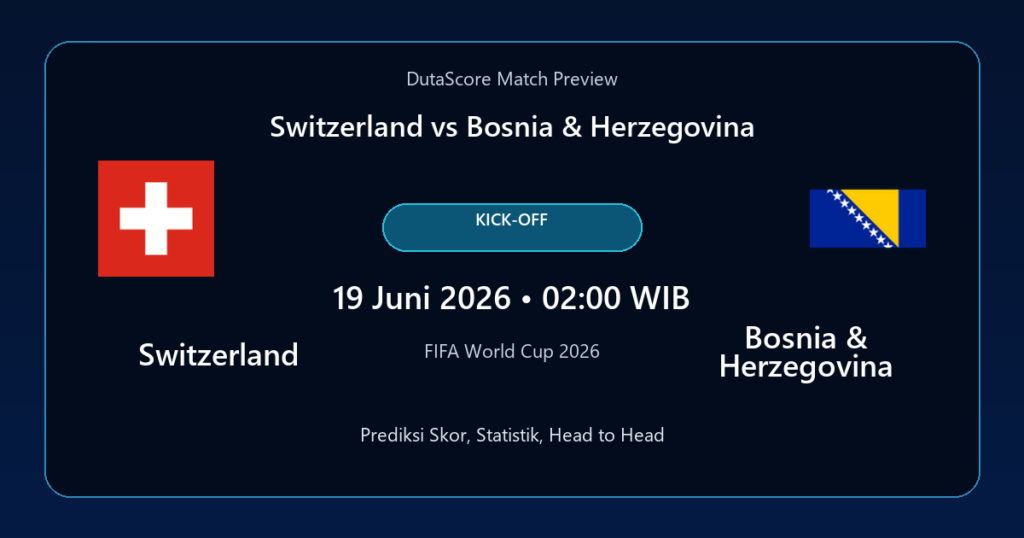 Prediksi Switzerland vs Bosnia & Herzegovina